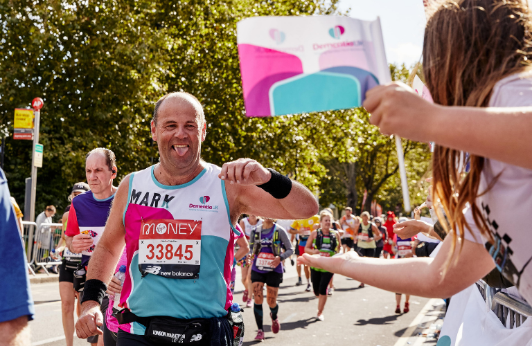 Mark running the London Marathon