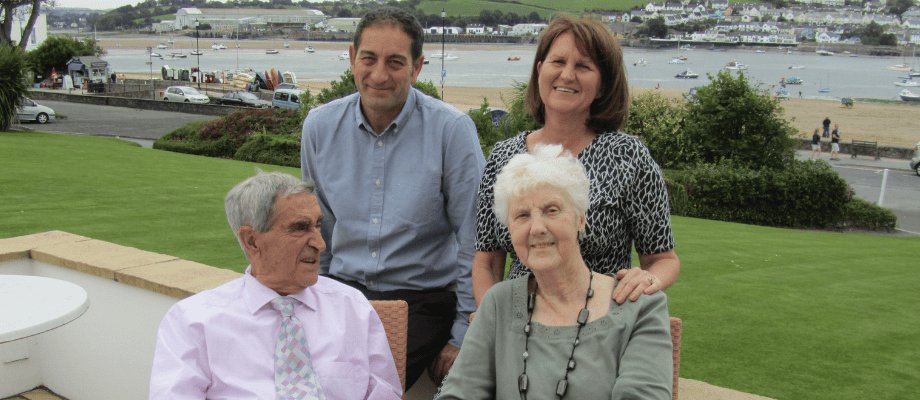 Annette Chidgey (back right) with her brother, Simon-Chidgey (back left) and their parents David and Shirley Chidgey