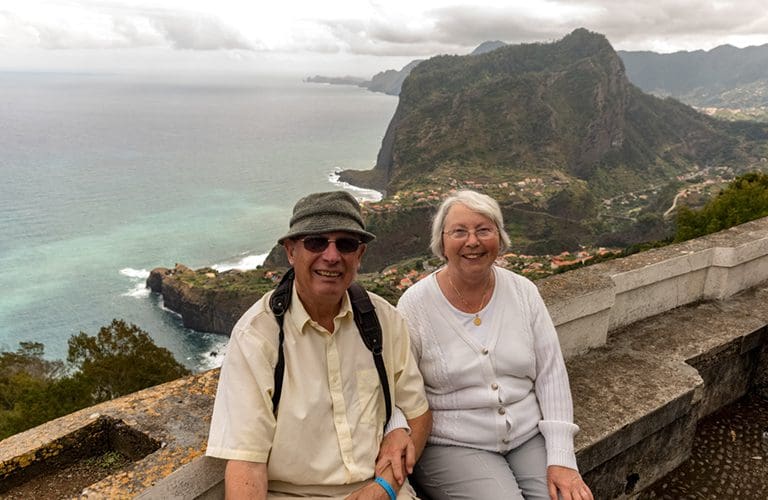 Arthur and his wife on holiday