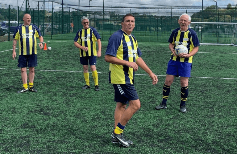 Brian, third from left, with other members of the Oxford Rovers.