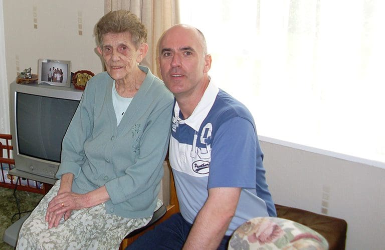 Darren with his grandmother