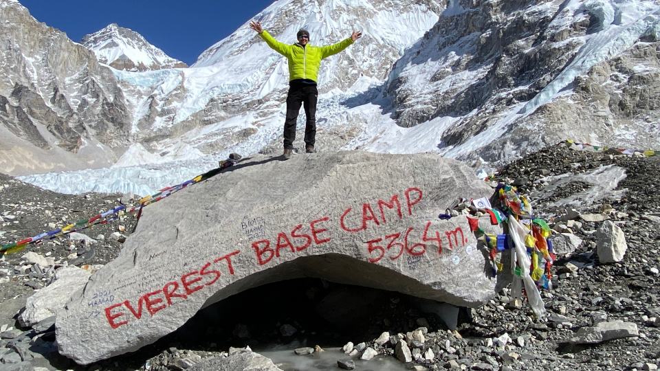 person at Everest base camp
