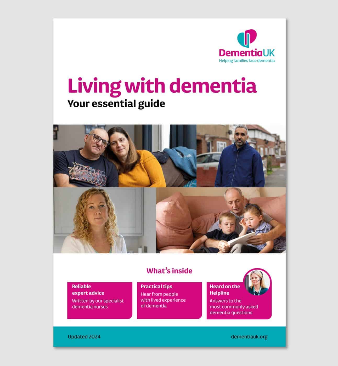 Living with dementia guide front cover