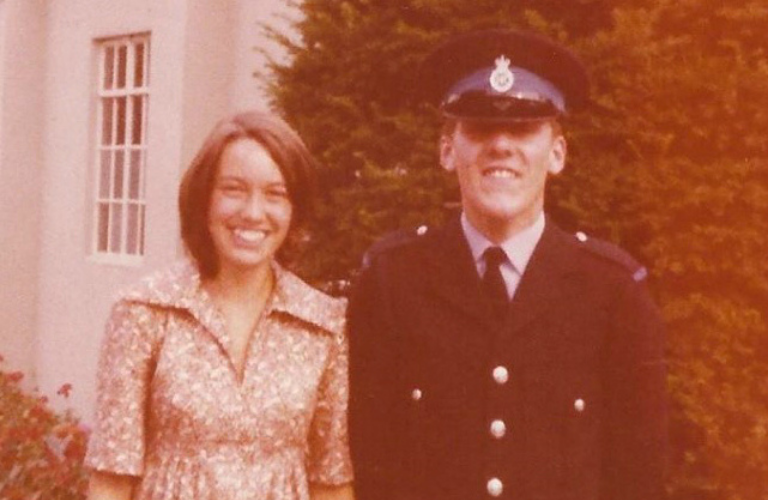 Jane and Ash pictured in 1976, aged 15 and 17.