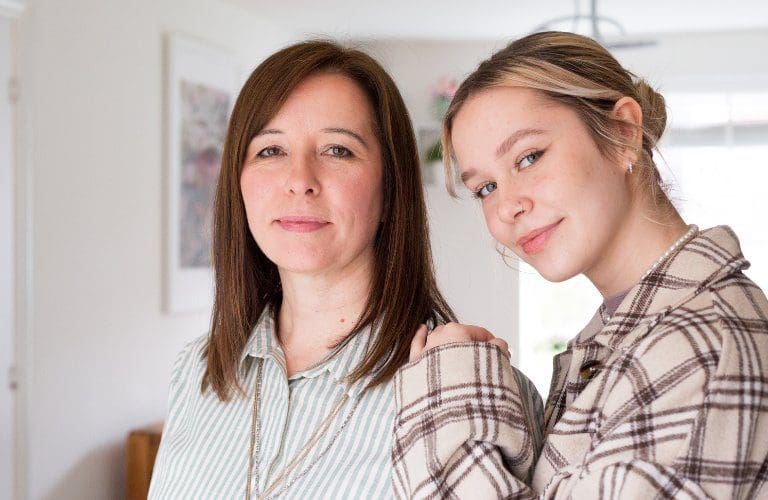 Joanna and her daughter Mia