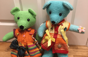 knitted teddy bears