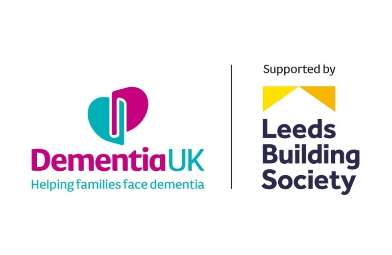 Leeds Building Society logo and Dementia UK logo