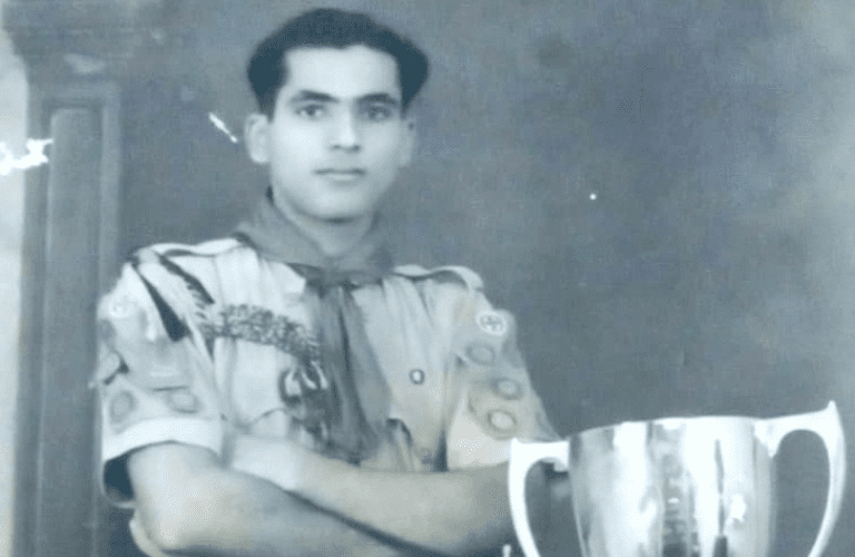 Sam as a young man in India