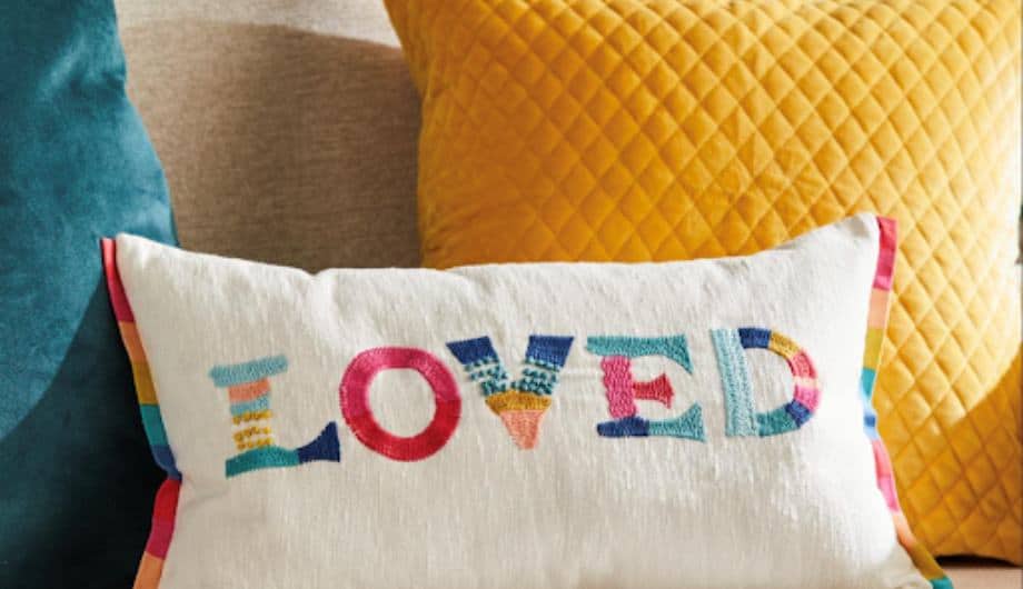 Loved cushion on sofa