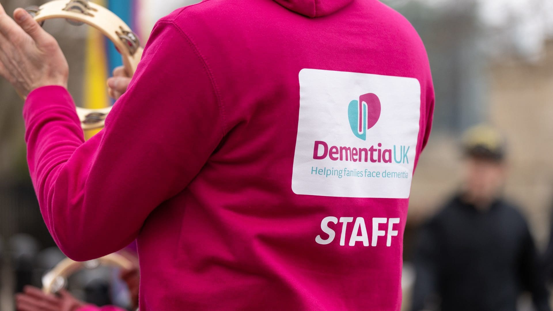 dementia hoodie with logo showing on the back