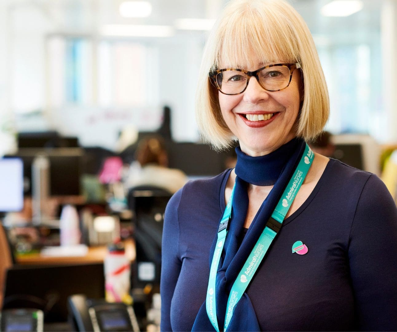 Chief Admiral Nurse and CEO Hilda Hayo smiling