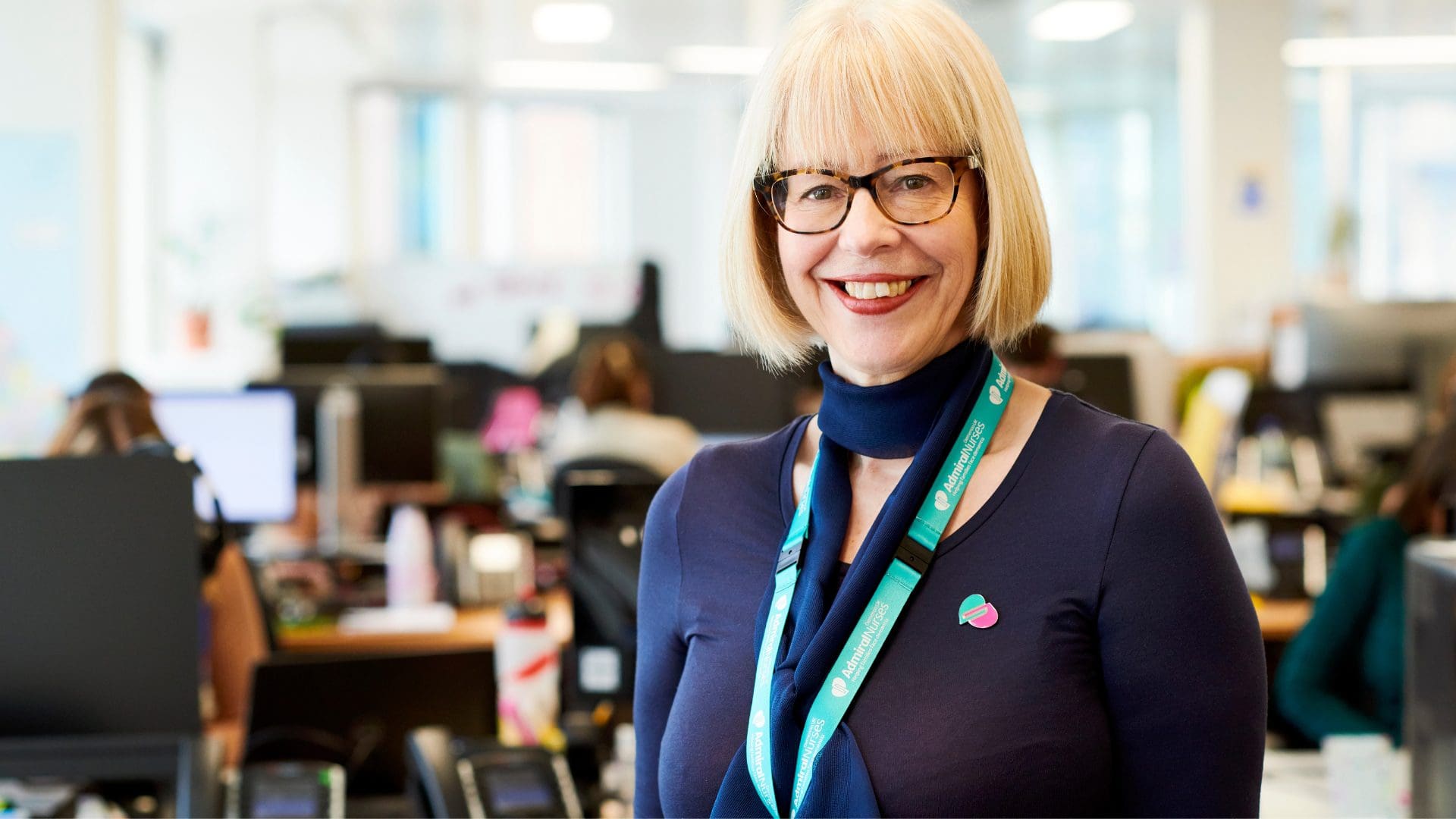 Chief Admiral Nurse and CEO Hilda Hayo smiling