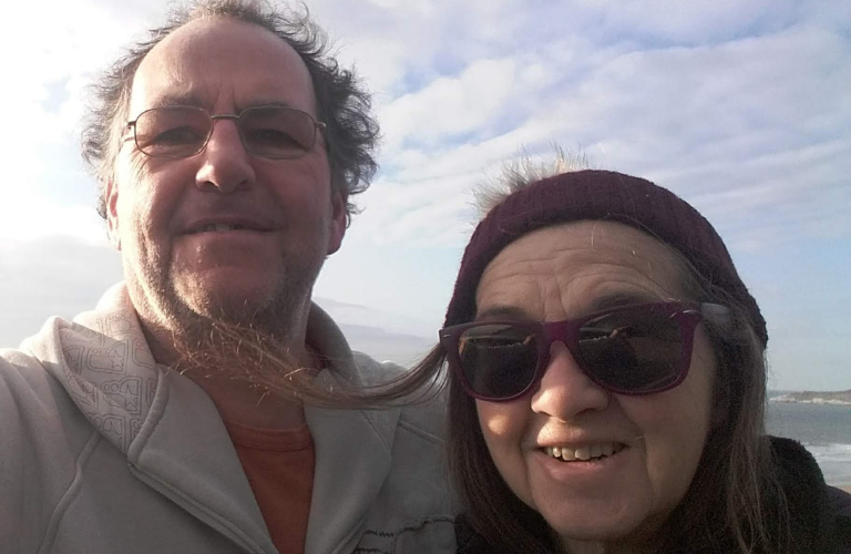 Rob and Jayne’s last photo together, March 2020
