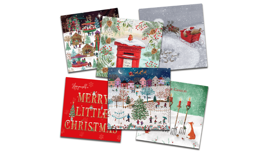 an array of christmas cards