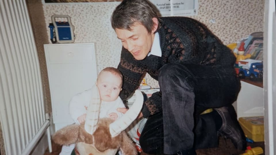 jon with his dad when he was a baby