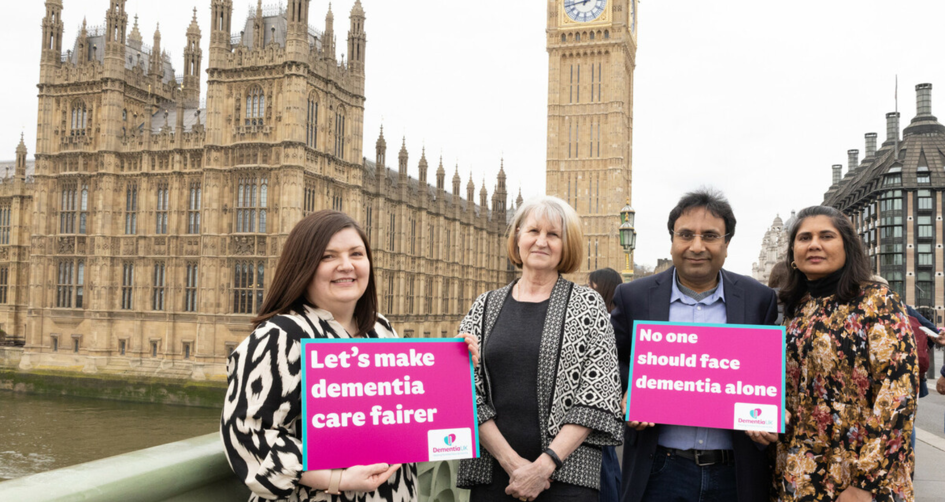 dementia uk supporters at fix the funding event in parliament